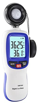 Belichtungsmesser, Digitales Beleuchtungskörpermesser LCD Anzeige Hand Bluetooth Luxmeter 0-200000lux, Lichtmesser Digital-Illuminator Handumgebungstemperatur-Messgerät