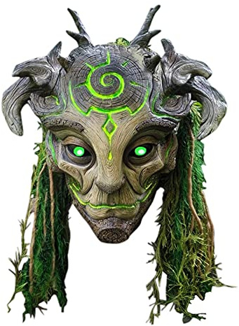 Light Face Mask Realistic Costumes Mask/Up (A, One Size)