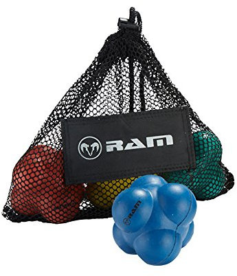Ram Cricket Reaction Ball Set - Perfect Agility Training Equipment for Improved Hand-Eye Coordination, Reflexes & Reactions – 10 cm Durable Rubber set of 4 Balls.