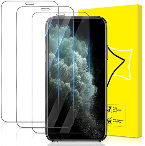 GiiYoon 3 Stück Panzer Schutz Glas für iPhone X/XS und iPhone 11 Pro, HD Displayschutzfolie, 9H Härte, Anti- Kratzer, Bläschenfrei, Ultrabeständig