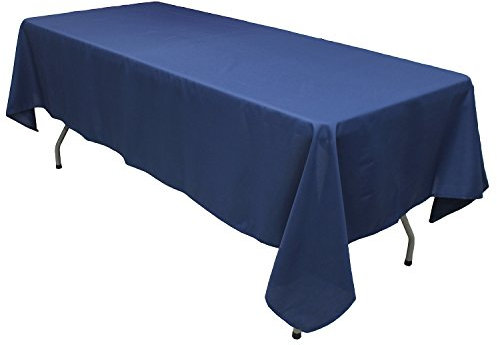 KaitatsuSen Rechteckige Tischdecke aus Polyesterstoff, Marineblau, 150x300cm