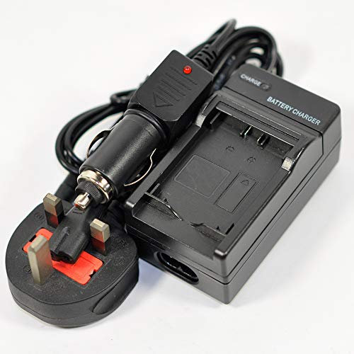 Single Mains/Car Battery Charger for PANASONIC DMW-BLE9 BLE9E DMW-BLG10 BLG10E DMW-BLH7E Lumix DC-TZ90 DMC-GF3 DMC-GF5 DMC-GF6 DMC-GX7 DMC-GX85 DMC-LX100 DMC-TZ80 DMC-TZ81 DMC-TZ100 DMC-TZ101