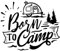 Samunshi® Born to Camp Schriftzug Aufkleber Sticker Autoaufkleber Scheibenaufkleber Motorradaufkleber - 25x21cm schwarz