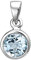Jobo Damen-Anhänger aus 925 Sterling Silber mit Blautopas 7 mm