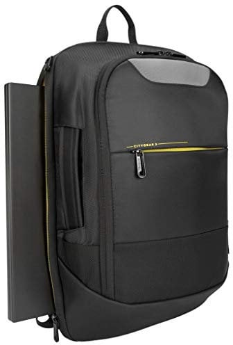 Targus Mochila para portátil de entre 14 y 15,6 pulgadas convertible CityGear, mochila resistente con sistema de amortiguación, mochila acolchada – Negro, TCG661GL