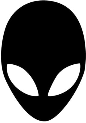 Alien Sticker Vinyl 17x12cm Aufkleber Kopf UFO Sci-Fi Marsmensch Area 51 JDM DUB in 21 Farben
