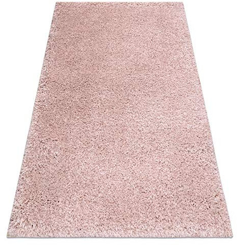 rugsx Tapis Supreme pour la Chambre d'enfants, Le Salon, la Chambre à Coucher, très épais, Monochrome, Shaggy 5cm Rose pâle 60x115 cm