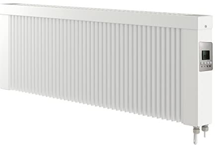 Chauffage électrique avec noyau en chamotte réfractaire - Radiateur électrique avec pierre de mémoire - Avec thermostat - Hauteur : 340 mm - Hauteur : 1200 W