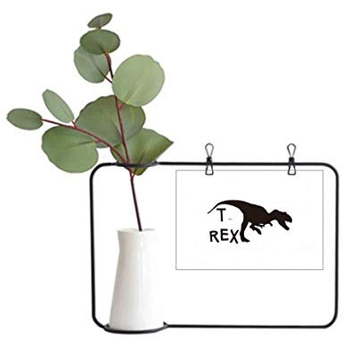 OFFbb-USA Metall-Bilderrahmen mit Dinosaurier-Motiv, Karnevals-Jagd-Motiv, Keramikvasen-Dekoration