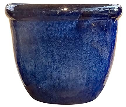 TucanoHamburg Blumentopf, Modell Farmer in blau 36x33cm, frostfest