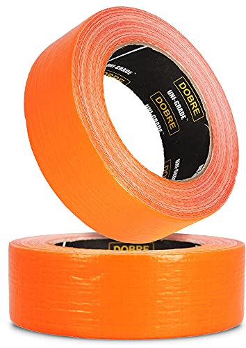 UNI-GRADE® Putzband 46 m x 38 mm Robustes Fassadenband Abdeckband Orange | Putzerband Schutzband für Innen und Außen Selbstklebend Putzkleberband | Gewebeband Wetter & UV-Beständig Klebeband Mauerband