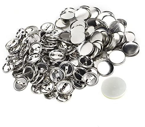 Blanko-Abzeichen, 100 x 32 mm, zum Basteln, Brosche, personalisierbar, Namensschild, Namensschild, personalisierbar, blanko, Spiele, Metallabzeichen, für Geschenke zum Basteln
