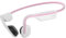 SHOKZ OpenMove Bone Conduction Headphones, Open-Ear Bluetooth Sports Earphones with Mic, IP55 Waterproof Wireless Headset for Running and Workout, 6H Playtime, Pink, with Stickers