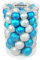 JACK by Inge Glas 60x Glas Christbaumkugeln 4 5 6 7 cm Eislack Weiß/Blau+ Haken