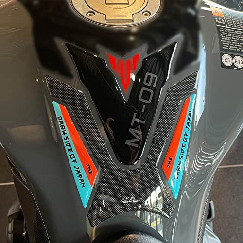 Resin Bike Aufkleber für Motorrad Kompatibel mit Yamaha MT-09 2022. Tankabdeckung vor Stößen und Kratzern. 3D-Harzklebstoff. Motorrad-Gadget - Stickers - Made in Italy