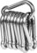 10er Karabinerhaken Edelstahl Set, LISOPO Karabiner Edelstahl 304 mit Schnappverschluss 50mm x 5mm belastbar Karabinerhaken Premium-Qualitätsstahl für alle Zughilfen und Griffe mit Einer Öse