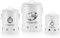 EHC Set of 3 Potato, Onion and Garlic Storage Containers With Lid & Side Handles For kitchen, Long Shelf Life with Aerating Tin Storage Holes - White