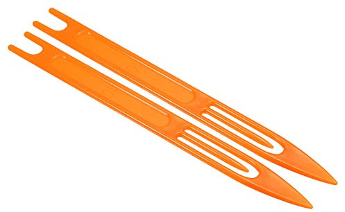 PATIKIL Netting Needle Shuttles 10#, 2 Pack Plastic Fishing Net Repair Line Kit Mending Tool, Orange