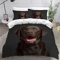 VASENA Bettwäsche Labrador Retriever Bettwäsche 135x200 Kinder Schokoladen-Labrador Bettbezug Set Weich Microfaser Kinderbettwäsche 3 Teilig Mit ReißVerschluss Mit 2 Kissenbezug 80x80 cm