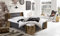BMG Möbel Futonbett Graz in Old Style/Anthrazit Bett Holzbett Doppelbett 140x200 cm Made in Germany (Ohne Rollrost)