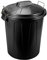 AC - Cubo de Basura con asa metálica 70L - Cubo Basura para Exterior e Interior - Cubo de almacenaje - Fabricado en plástico Resistente. - Ideal para el hogar, Trabajo, hostelería, etc. Color Negro