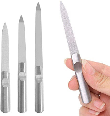 Lima Per Unghie In Acciaio Inossidabile, Lima Per Unghie In Gel, Lima Per Unghie A Doppia Faccia, Lavabile E Riutilizzabile, Adatta Per Unghie Spesse E Dure, Adatta Per Salone, Uso Domestico