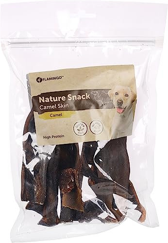 Flamingo Leckerli Hund – Natur Kamelhaut – 200g – naturbelassen – ohne Zucker – aus Europa