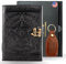 Urban Leather Journal – Schwarzes Pentagramm Tagebuch – handgefertigtes Vintage-Skizzenbuch, Schreib-Notizbuch, Deckle-Seiten unliniert
