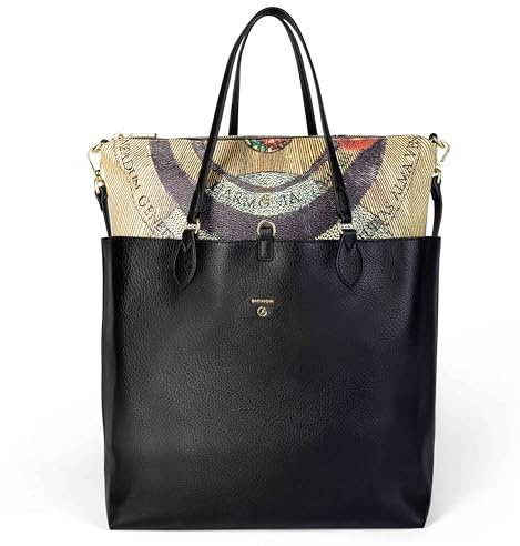 Gattinoni Borsa A Spalla Reversibile Small Classic Planetarium Planetarium Rev BIGP58171WVW Nero