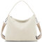 Prite Tote Bag Handtasche Damen Umhängetasche Cord Shopper Tasche mit Reißverschluss und Gurt für Arbeit Uni Schule Reise (Beige)