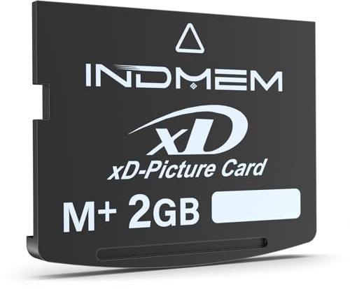 INDMEM xD-Picture Card 2GB(Type M+) 2GB XD Flash Memory Cards for Olympus Fuji Fujifilm Old Digital Camera, Support Panorama Function,Create 3D Image and Digital Painting