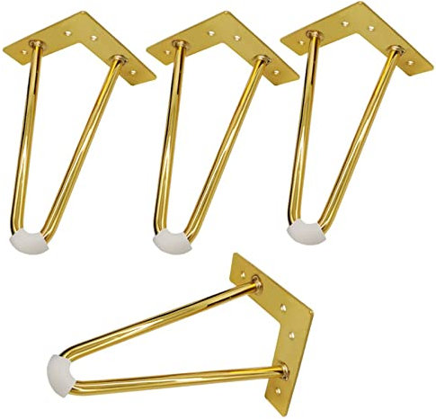 NZPOST Haarnadel-Tischbeine, robuste Möbelbeine aus Metall, 2 Stangen, moderner Stil, für Couchtisch, Schminktisch, Computertisch, Esstisch, Schrankbank (60 cm)