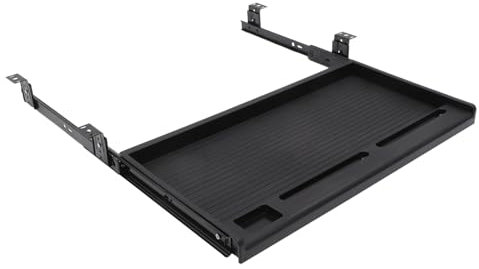 EXCEART Bandeja De Teclado Deslizante para Oficina con Soporte Bajo Escritorio DiseñO Multifuncional para Almacenar Teclado RatóN Y Documentos Ahorra Espacio Y Mejora La Eficiencia