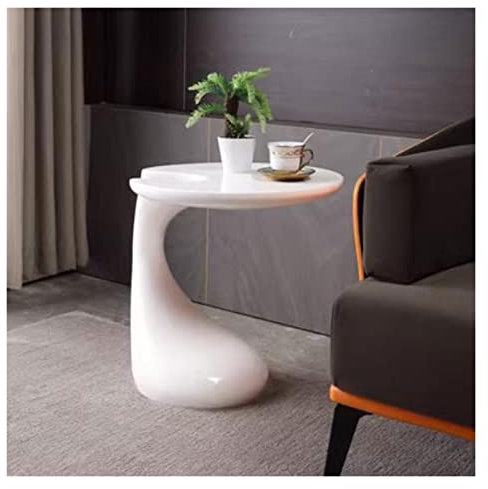 Kaffee-Endtisch 19,6*21,6'' ABS-Beistelltisch, runder kleiner Couchtisch, Beistelltisch for Zuhause und Büro, Nachttisch, Sofa-Beistelltisch, for Wohnzimmer, Schlafzimmer, Besprechungsraum Beistelltis