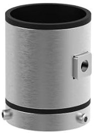 Sellon24® Edelstahl Glashalter Klemme Pfosten Glas Geländer drehbar verstellbar 42,4 regulierbar Schelle Halterung Glashalterung Gelaender Winekleinstellung Glasklemme V2A Pfostenschelle rund