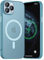 Andwing iPhone 11 Pro Max Hülle für Mag Safe Handyhülle iPhone 11 Pro Max [Militärnorm Schutz] Mattiert PC Rückseite + TPU Bumper，Rundumschutz Schutzhülle，iPhone 11 Pro Max Hülle-Sierra Blau