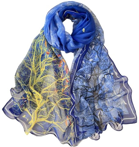 FAIRYGATE Chiffon Scarf for Women UK Exquisite and Luxurious Georgette Scarfs with Lavish Appearance Ladies Scarves Lightweight Clearance