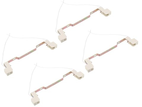 PATIKIL 189mm R7S Sockel, 4er Pack Keramik Lampenfassung Halogen Sockel Birnenadapter Konverter Verbinder Doppelt mit Kabel, Mehrfarbig Weiß