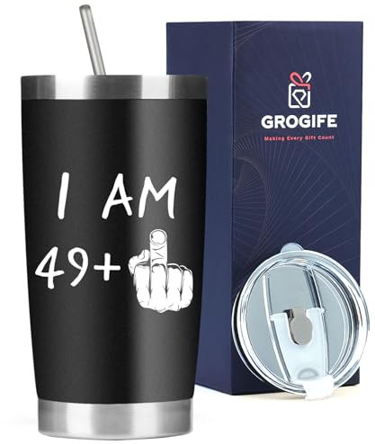50th Birthday Gifts for Him - Funny Gift for 50 Year Old, Unusual 1974 Birthday Presents for Dad, Grandad, Husband, Him, Daddy, Male, Uncle - Travel Mug 600ml, Black
