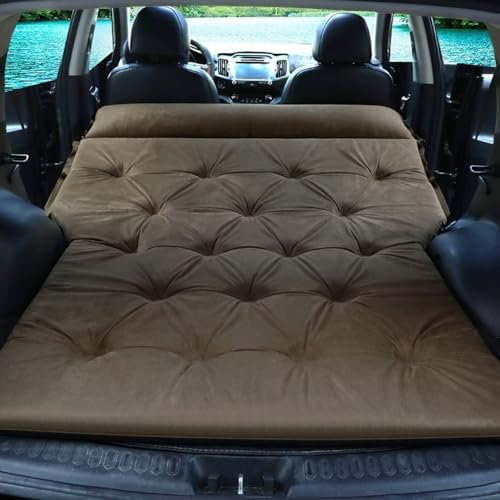 LzDQF Matratze Auto Luftbett für VW Multivan T6 Teramont Touareg T5,Auto Luftmatratze Schlafmatte,Reise Campingzubehör.,G-Khaki 02