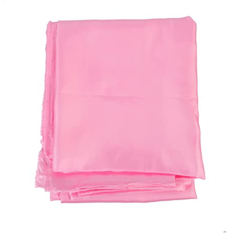 BELLIFFY Rosa Polyester Satin Stoff in Seidenoptik, 2 Meter Zuschnitt