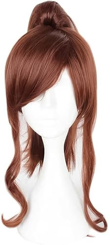bi bi hou Anime Sailor Moon Kino Makoto Cosplay Perücke Braun Sailor Jupiter Verkleidung Kino Makoto Cosplay Wig Halloween Karneval Party Cosplay Kostüm Zubehör Perücke Erwachsene