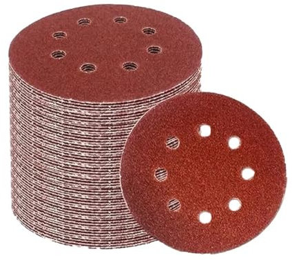 8 trous 125mm papier de verre bois disque de meulage en métal outil de polissage abrasif 40/1000/2000 disques de ponçage grain 320, 50 pièces