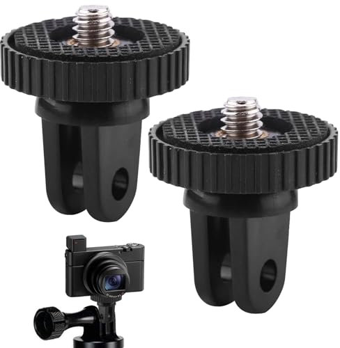 Deilonie Tripod Mount for Gopro, 2Pcs Tripod Mount Adapter for Gopro, 1/4 -20 Conversion Adapter, Camera Accessories for Gopro Hero 11 10 Insta360 and Other Action Cameras