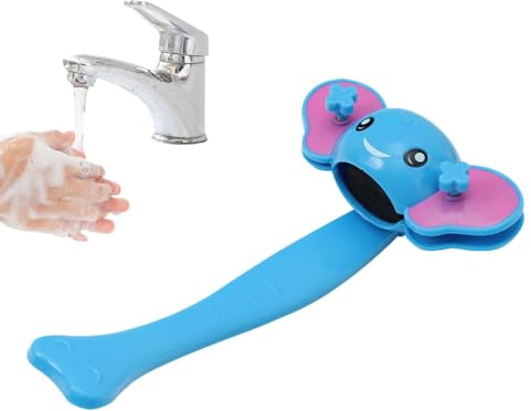 Fogukier Waschbeckenverlängerung für Kinder, spritzwassergeschützte Wasserhahn-Griffverlängerung, langlebig und stabil, Wasserhahn-Griffverlängerung mit rutschfestem Griff für Kinder