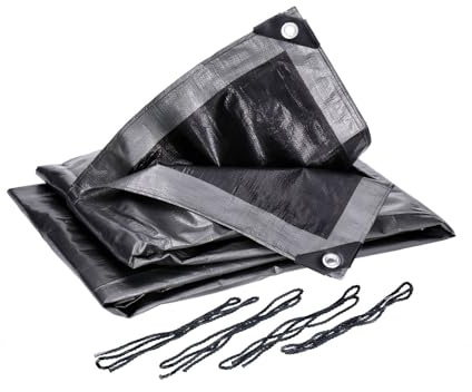 Telone di copertura Impermeabile 6x8m con Grammatura 260g/m² incl. 4 corde - occhielli ogni 50cm, rinforzi bordi/angoli, impermeabile, stabilizzato UV, antistrappo, Esterno Copertura Multiuso