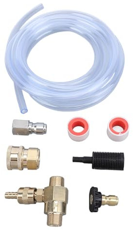 Niiyen 9.8ft Injector Kit High Pressure Washer Downstream Injector 4000PSI Pressure Washer Jetter with Adjustable Valve 3 8 Inch Quick Connect for Spraying