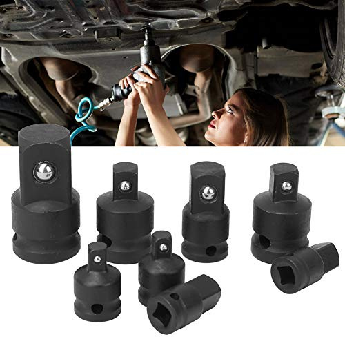 8pcs Black Socket Adapter Reducer Impact Wrench Converter Set