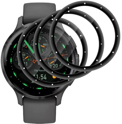 Beukei Protector de Pantalla Compatible con Garmin Venu 3s, 3 Piezas Vidrio[Dureza 9H][Antihuellas][Antiarañazos][Ultra Claro] Pantalla Movil