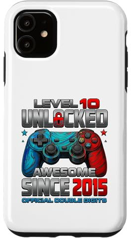 Level 10 Unlocked Since 2015 Birthday Gaming Hülle für iPhone 11